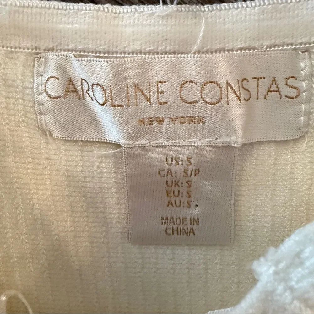 Caroline Constas Ribbed Cream Tube Top - Picture 4 of 7